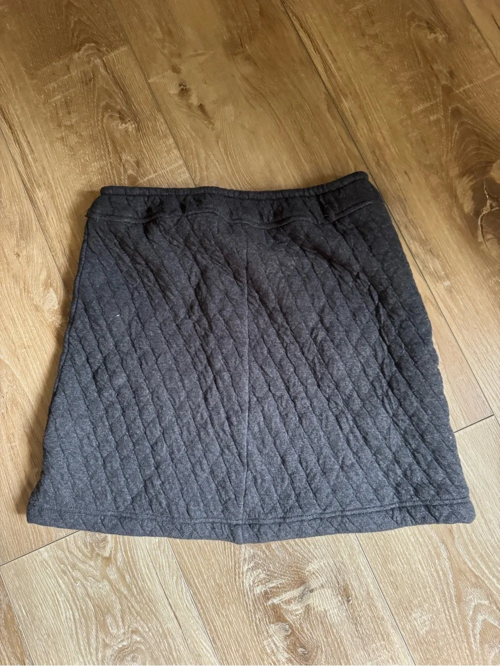 Aventura Quilted Dark Gray Mini Skirt